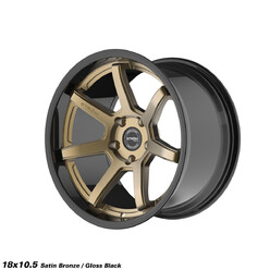 Ström DS-15 18x10.5" 5x114.3 ET10, Noir Brillant & Bronze