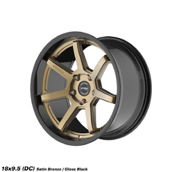 Ström DS-15 18x9.5" 5x114.3 ET10, Noir Brillant & Bronze
