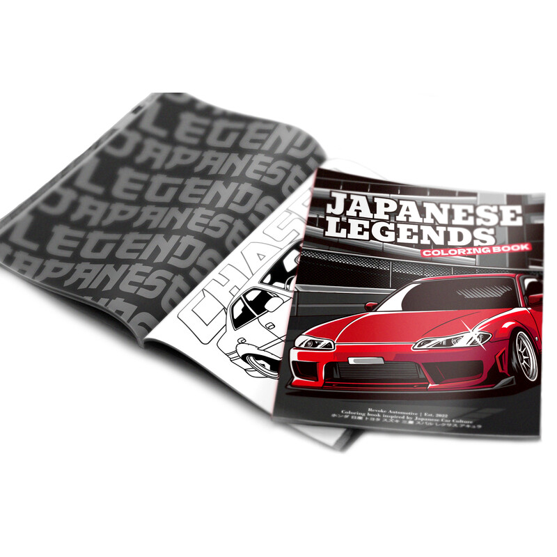 Livre de Coloriage Voitures "Légendes JDM"