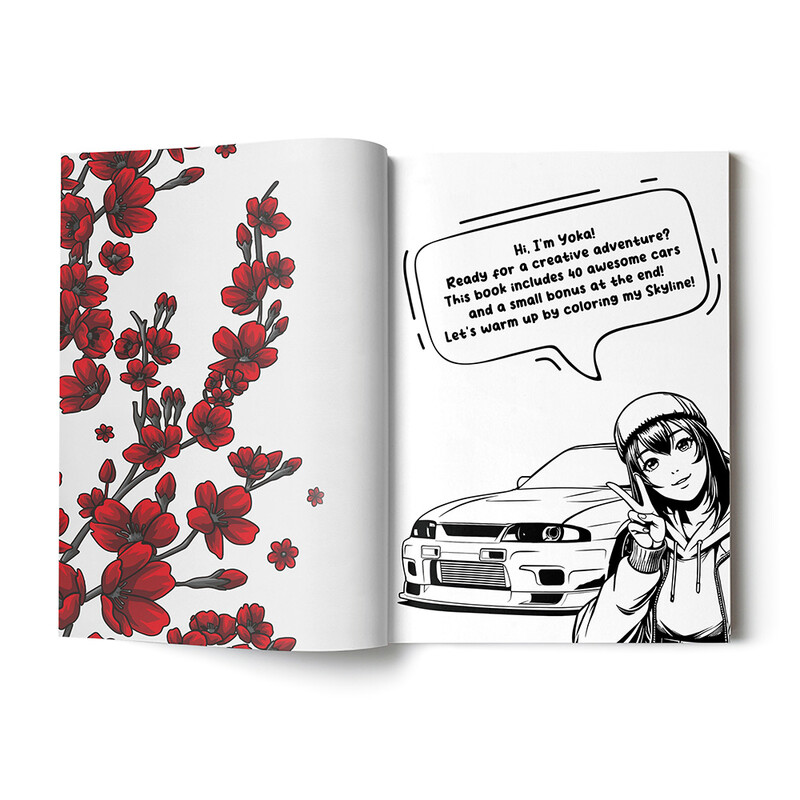 Livre de Coloriage Voitures "Légendes JDM"