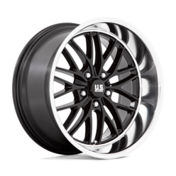 US Mag U138 Santa Cruz 20x8.5" 5x127 ET6, Noir Brillant, Rebord Diamant