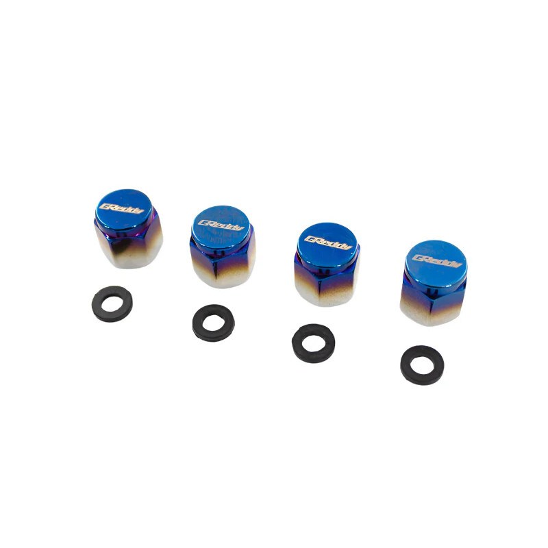 Bouchons de Valve GReddy en Aluminium - Titane (lot de 4)