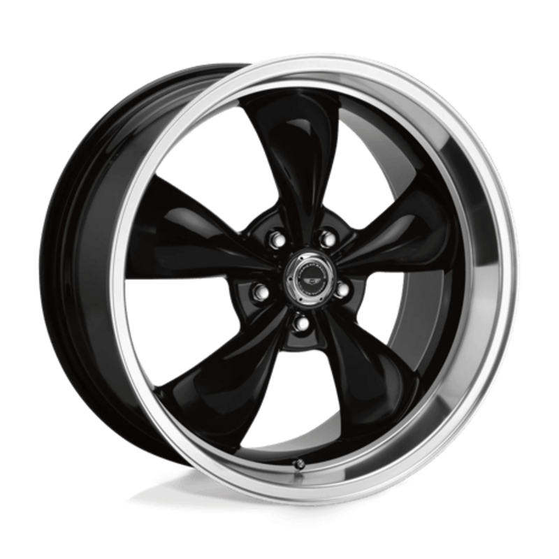 American Racing AR105 Torq Thrust M 18x9" 5x114.3 ET34, Noir Brillant, Rebord Poli