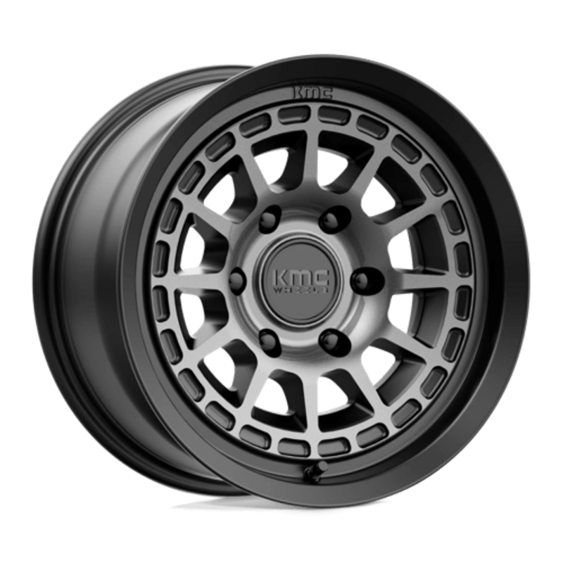 KMC KM719 Canyon 16x8" 6x139.7 ET0, Noir Satiné, Teinte Grise
