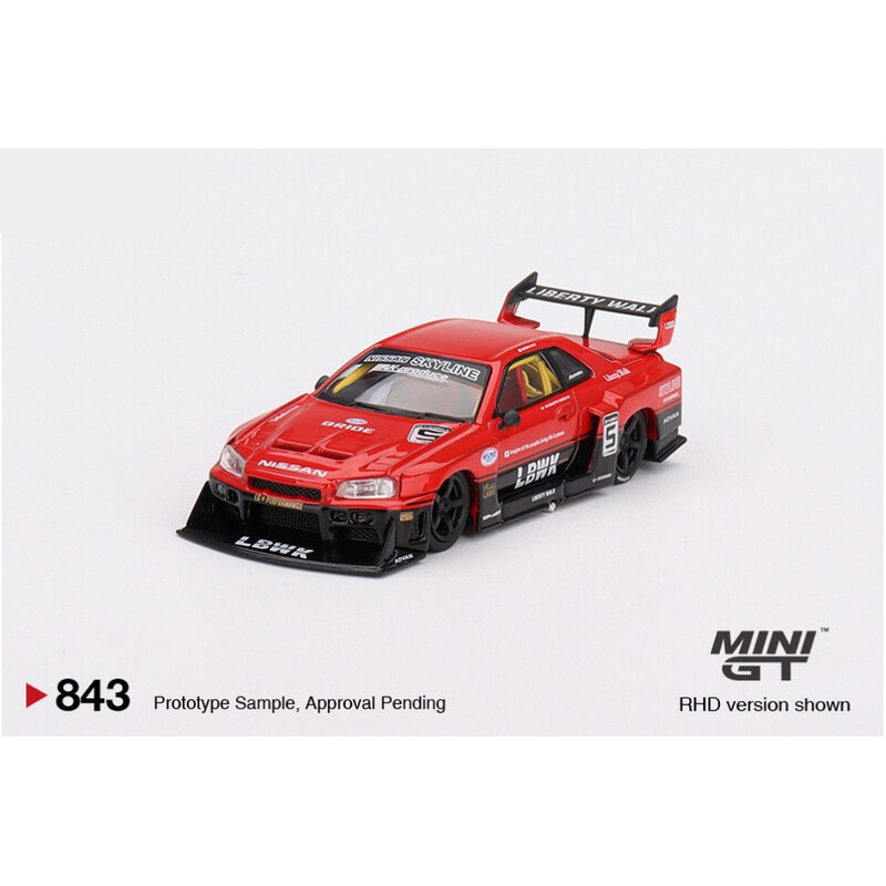 Mini GT 1/64 - Nissan Skyline GT-R (R34) Super Silhouette Rouge