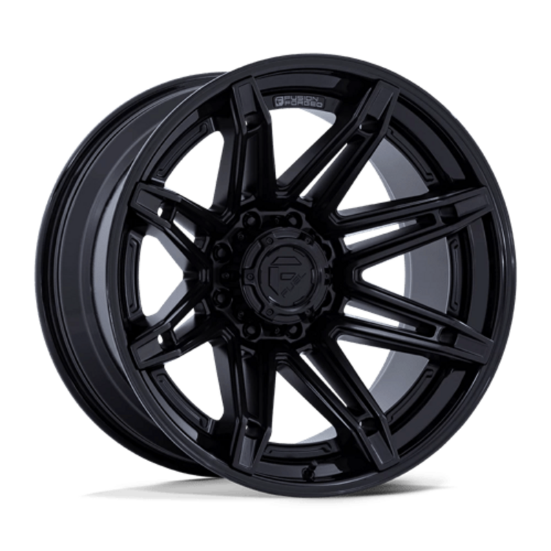 Fuel FC401 Brawl 22x10" 6x139.7 ET-18, Noir Mat, Rebord Brillant