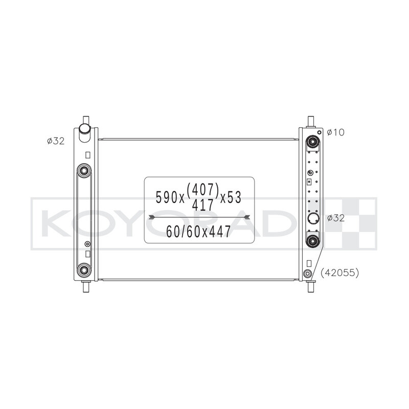 Radiateur Alu Koyorad pour Chevrolet Corvette C6
