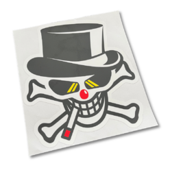 Sticker Origin Labo Tête de Mort au Chapeau (25 cm)