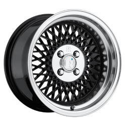 Klutch SL1 16x8" 4x100 ET15, Noir Brillant