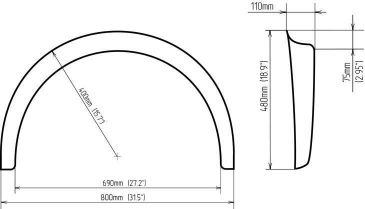 Extensions d'Ailes Légende (Fender Flares)